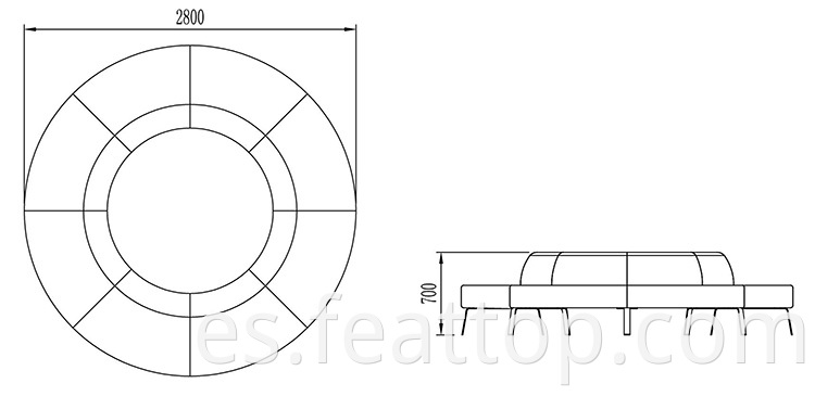 Diseño moderno Área pública Sofá Sofá Muebles Sala de recepción de sala de espera modular Sofá